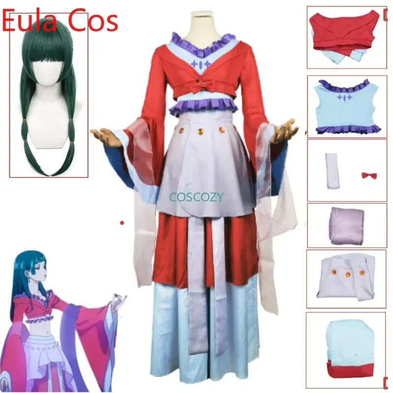 

Anime The Apothecary Diaries Maomao Cosplay Costume Green Wig Women Girls Chinese Hanfu Dance Dress Skirt Costumes