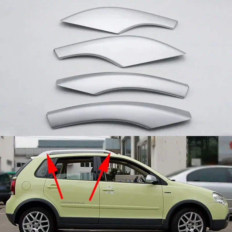 

Auto Roof Luggage Rack Guard Cover Cap Shell For VW CROSS POLO 2007 2008 2009 2010 2011 4Pcs/Set