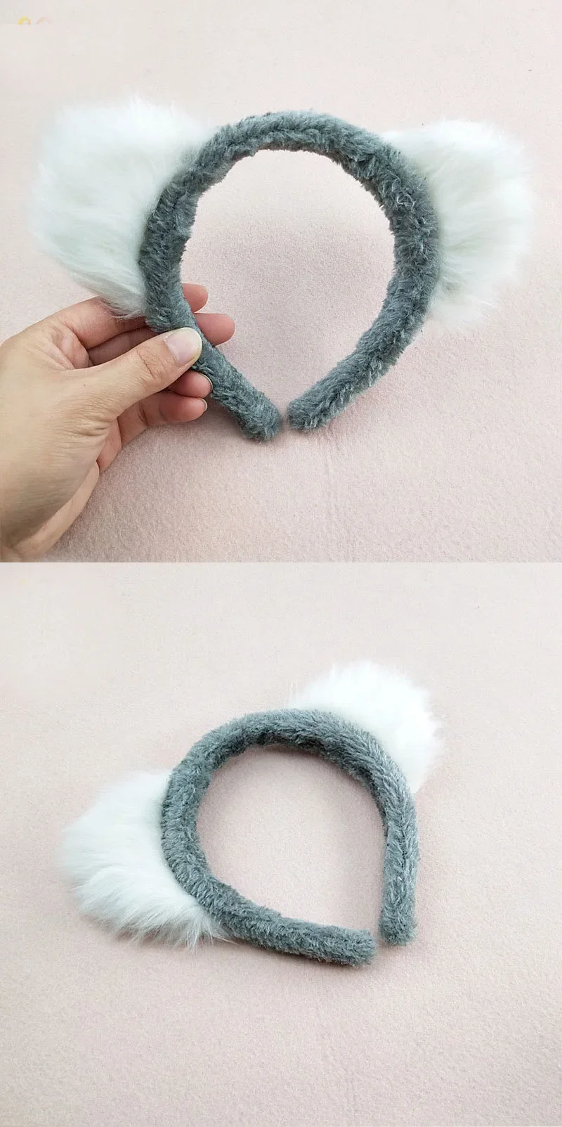 Plush Koala Ear Headband Hair Ornament Headwear Girl Accessories  Party    Birthday  Anime  Costume  Halloween Christmas