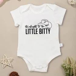 Little Bitty Cowboy Baby Boy Clothes Bodysuit American Style Fashion Trend Summer Infant Romper Cotton Breathable Jumpsuits