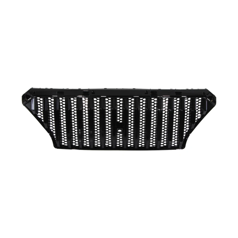 For Hyundai Santa Fe 2018-2020 Grill Hood Mesh Racing Grills Suv korea Auto Parts Gloss Black Chrome ABS Bumper Grille