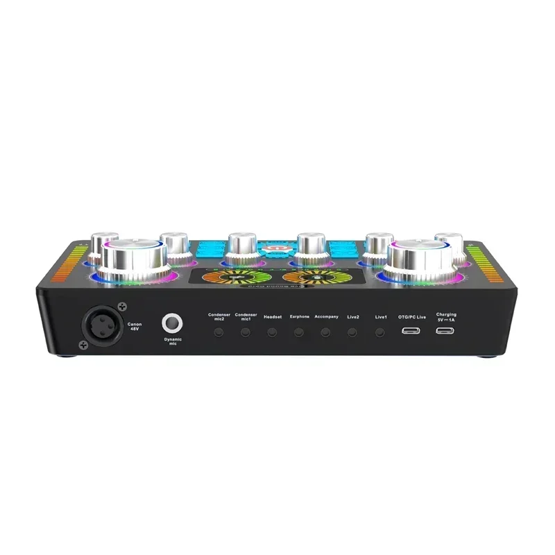Q7 Live Sound Card Sound Mixer Podcast Karaoke Home Studio Record Professional Soundcard Bluetooth Microphone Mixers Voice Chang