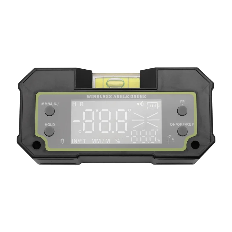 

ABCL 1 PCS Bluetooth Level Inclinometer Dual Axis Digital Protractor Biax Rechargeable Magnetic Level Box Black