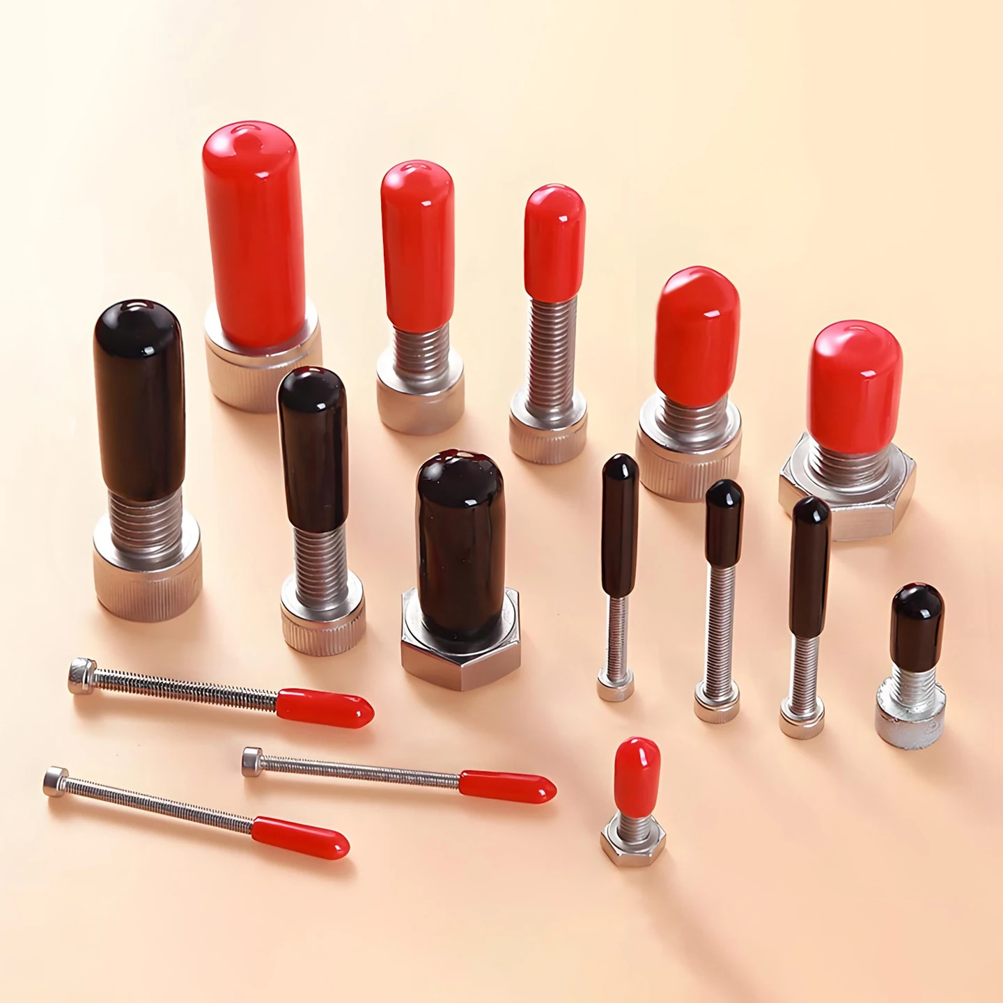 1-50Pcs PVC Soft Rubber Protective Cap External Thread Screw Protective Sleeve Screw Rod Circular End Cap Waterproof Sheath