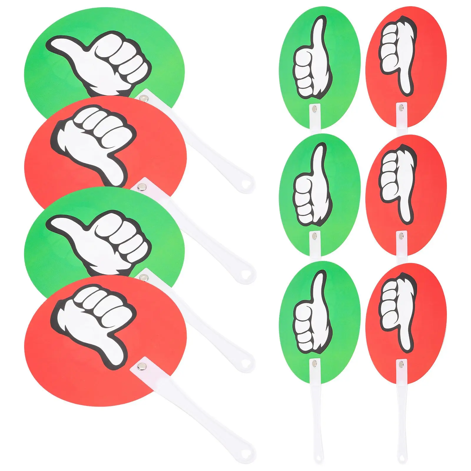 10 Pcs Classroom Interactive Supplies Green Red Voting Paddle Reusable Plastic Classroom Voting Board Teaching Equipment