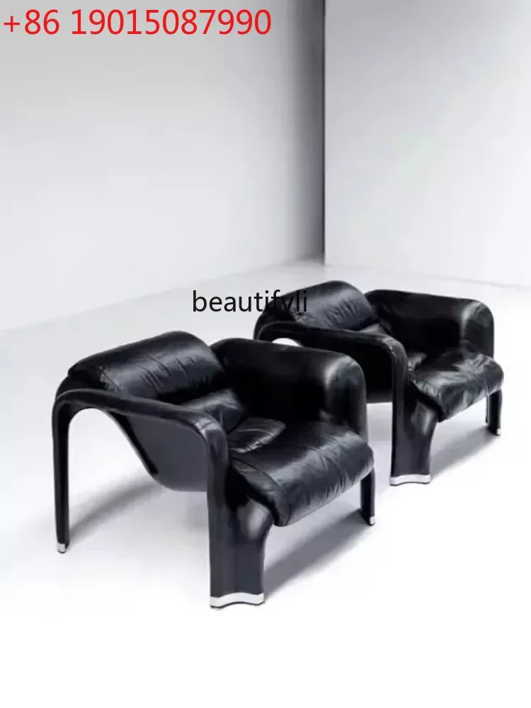 

Дизайнерское кресло в стиле Mid-Century Minimalist: легкое, роскошное, с высокой спинкой, для отдыха, в скандинавском стиле, из стеклопластика, одноместное.