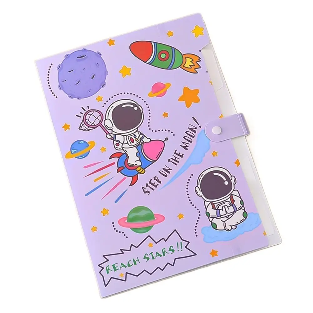 

Cute PVC Astronaut Organ Bag Cartoon Stationery Document Bags File Folder Organizer