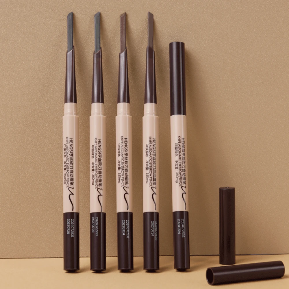 Crayon Eyebloggmail.com automatique à double extrémité, crayon étanche et résistant aux taches, longue durée, tridimensionnel