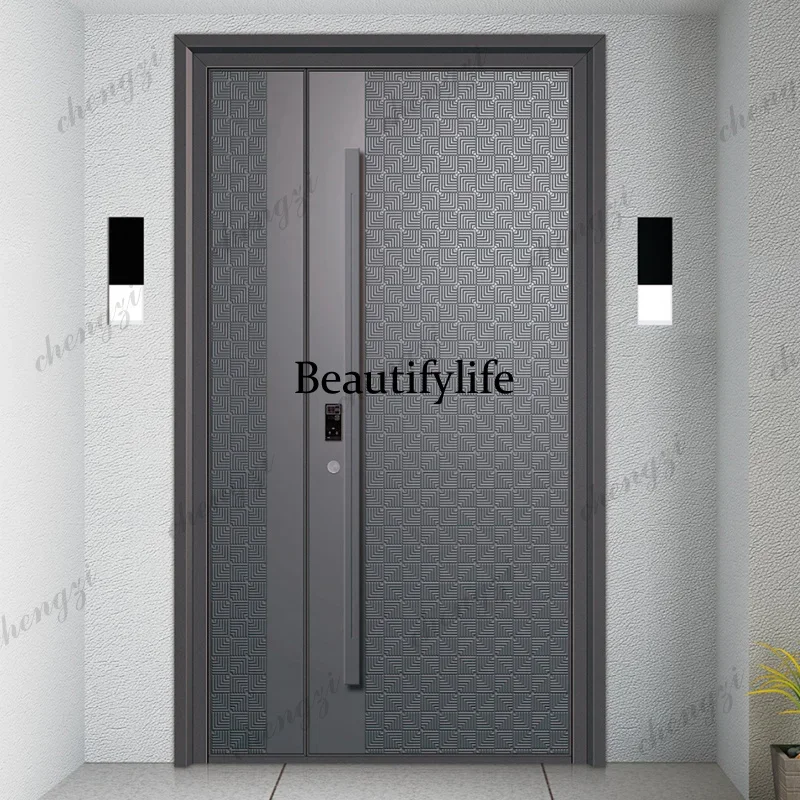 TTT Customization Postmodern Anti-Theft Stainless Steel Door With Aluminum Alloy Construction For Hotels Villas Malls