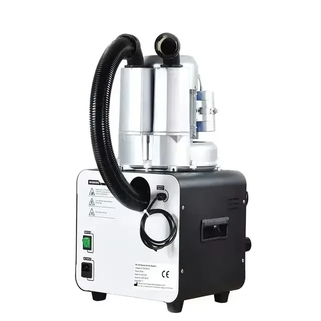 New Portable Dental Suction system Powerful Cheap Dynamic Strong Saliva Wet High Vacuum Pump Machine Suction Unit for Lab 2 Cha
