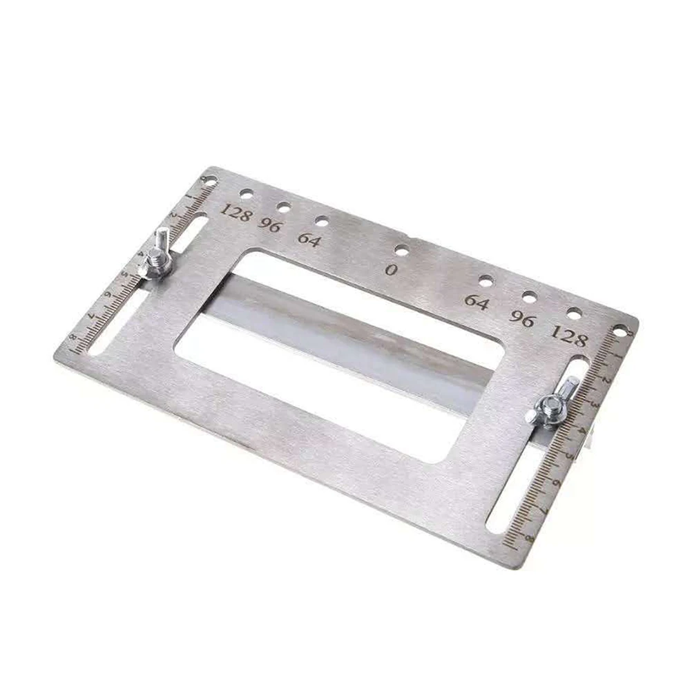 

Woodworking Hole Punching Locator Drilling Punch Guider Cabinet Handle Positioning Tool Closet Drawer Knob Installation Silver