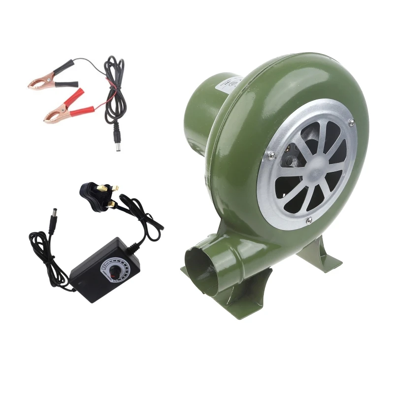 บาร์บีคิวแบบพกพาพัดลม Air Blower สำหรับบาร์บีคิว Camping Cooking DC12V Dropshipping