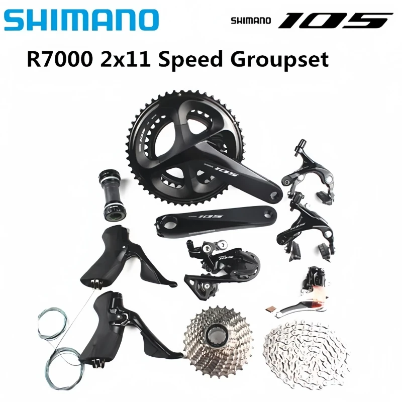 

SHIMANO 105 R7000 Groupset 2x11 Speed Set R7100 Шатуны 50-34T 52-36T Комплект для шоссейного велосипеда Обновление группы с 5800