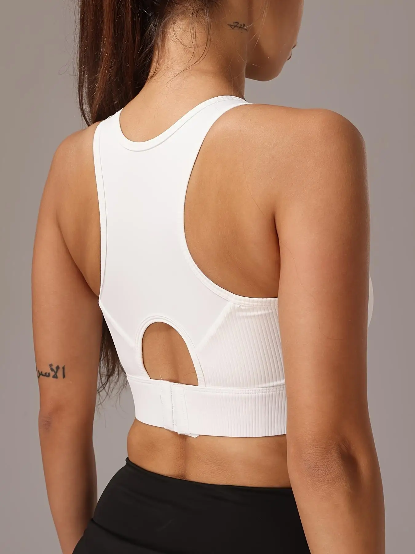 Women's Patchwork Print Sports Bra, Breathable Comfortable Sports Bra with Removable Chest Pad, Ladies Sportswear for Indoor Out