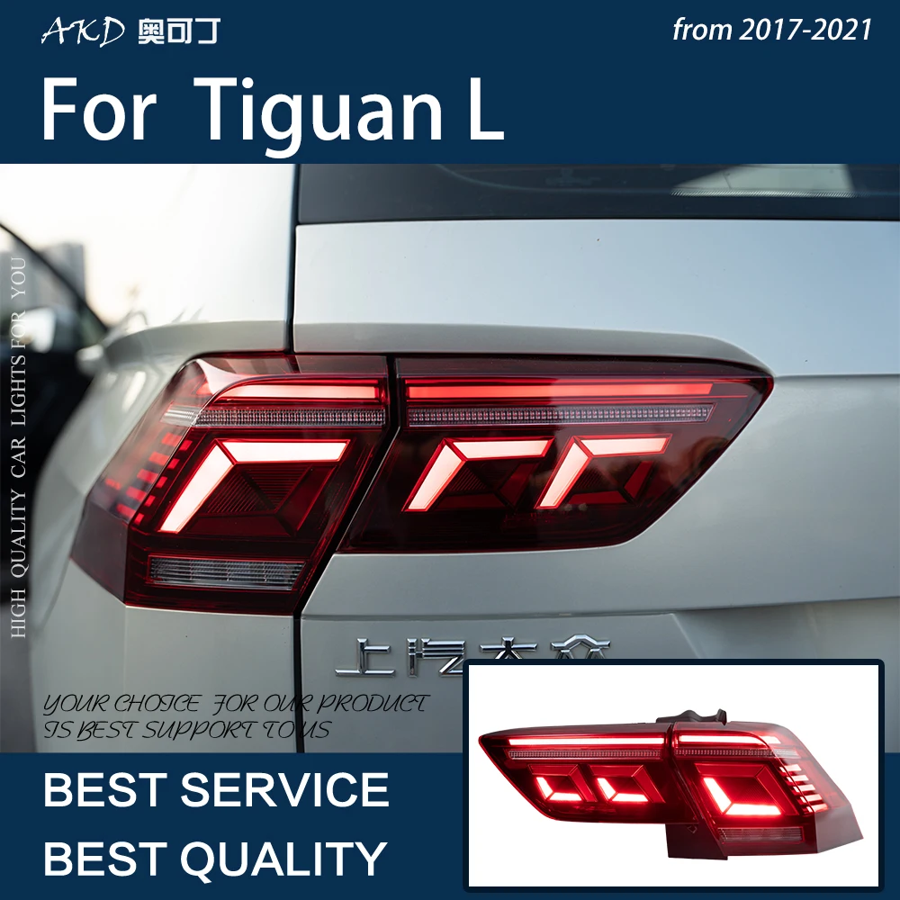 Car Lights For Tiguan L 2017-2021 LED Auto Taillights Assembly Upgrade 2022 Style Design Dynamic Lamp Highlight Tool Accessories