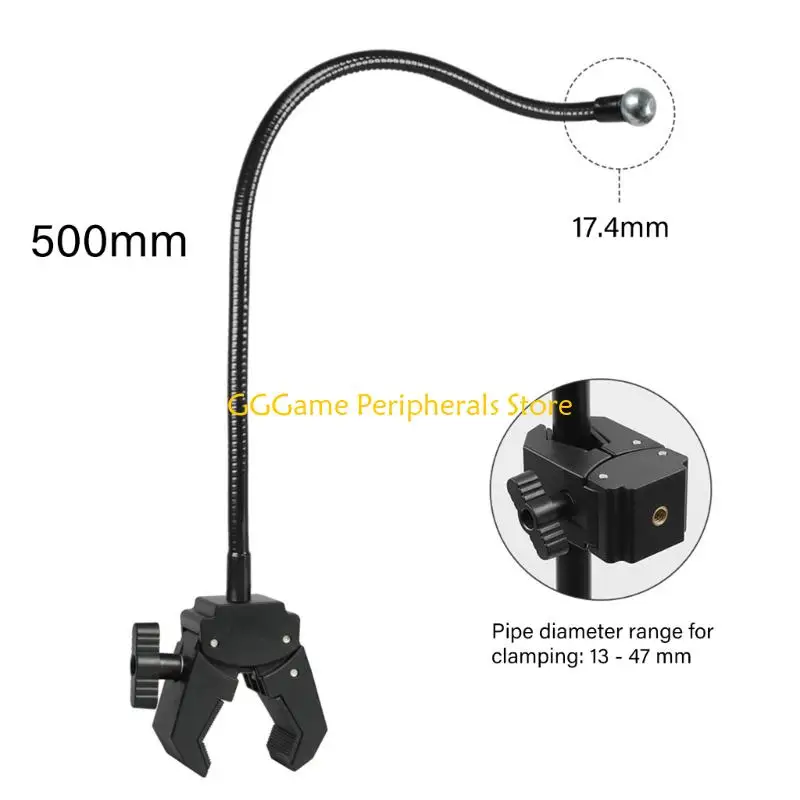 U55B Multiple Direction Tablets Holder Bendable Hose 14.5 25.5cm Clamp 4 Adjustable Poles Lengths