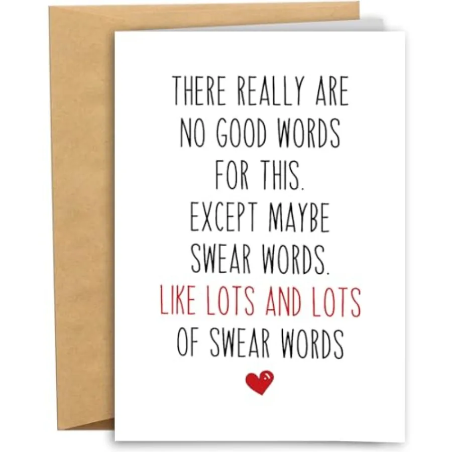 

Funny Sympathy Card for Him Her, Humor Get Well Card for Men Women, Encouragement Card for Family Friends Coworker, Support Car