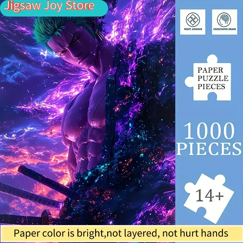 

Набор бесшовных пазлов с аниме-дизайнами, прочный и толстый, идеально подходит для взрослых, для развития мышления.