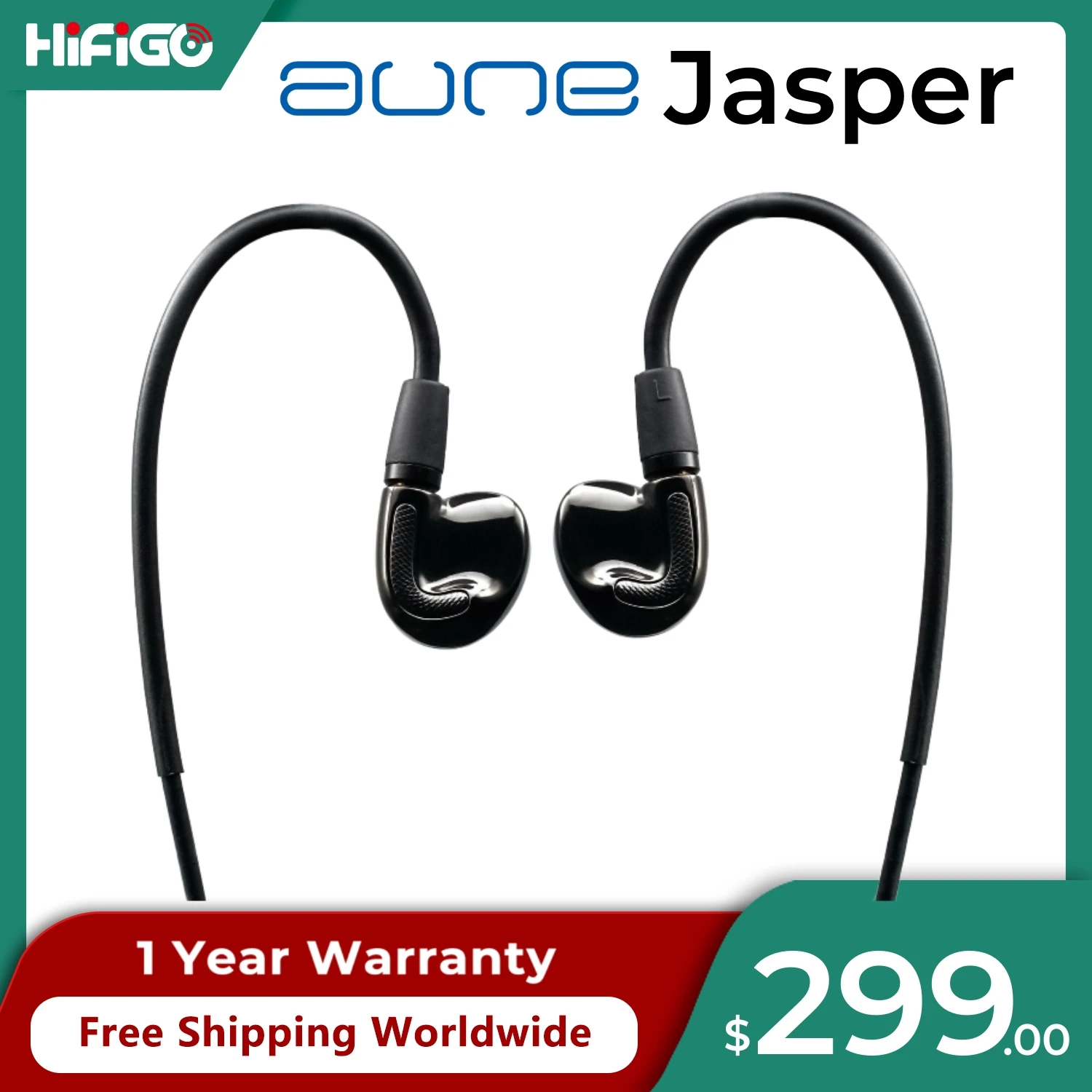 AUNE Jasper 10mm Ultra Linear Driver In-Ear Earphones IEMs Professional Headset Wired HIFI Audiophile-level-acoustic Processing