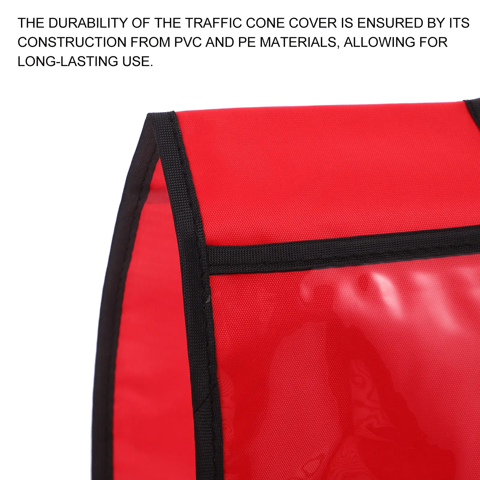 2Pcs Traffic Cone Sleeves Versatile Outdoor Safety Sign Cover with Pocket for Warning Message Display A4 Traffic Use