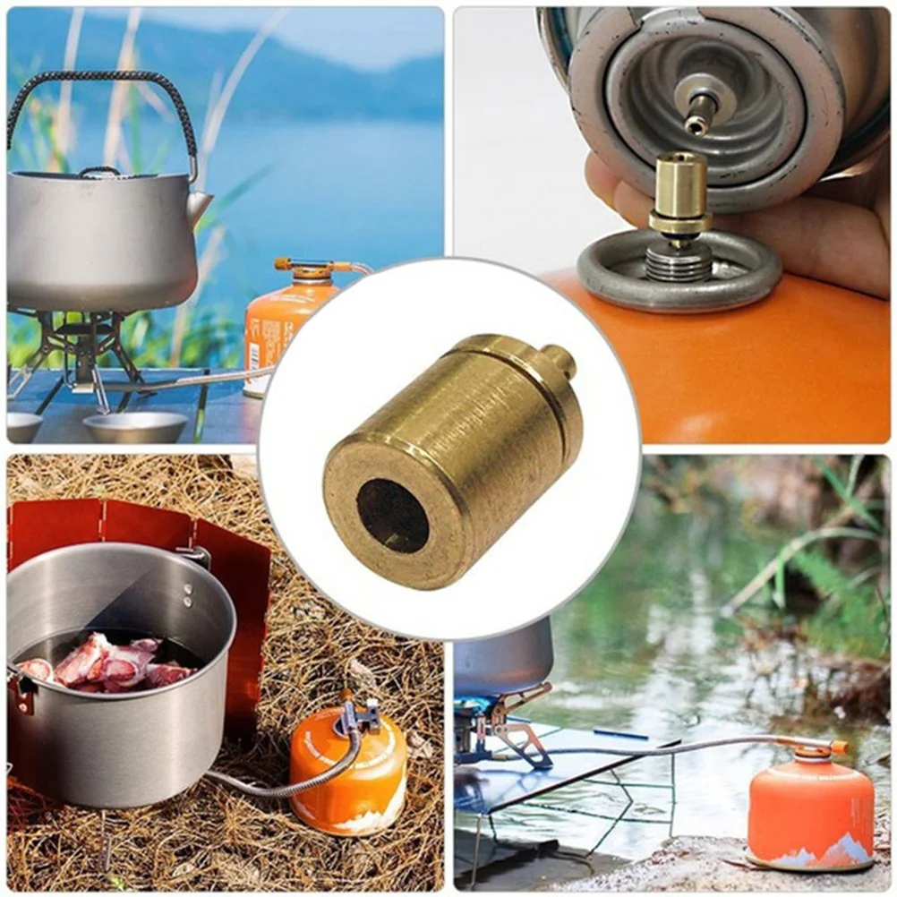 

2Pcs Copper Propane Refill Adapter for Filling Canister Cylinder Thread Fitting Grill Stove Connector Gas Tank Conversion Device