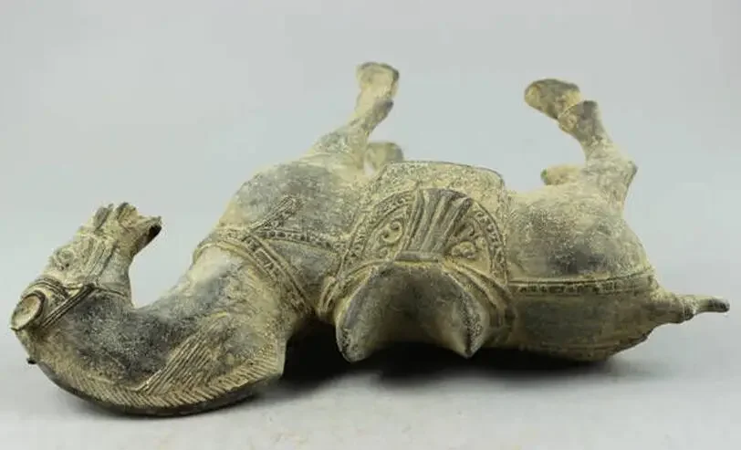 Collectible Decorated Old Handwork Bronze sculpture Horse statue Healing Medicine Decoration 100% Brass Bronze 20cm