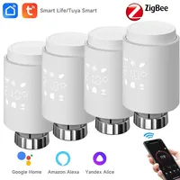 Tuya ZigBee3.0 Radiator Actuator Valve Smart Thermostat Temperature Controller External Sensor TRV Voice Control by Alexa Google