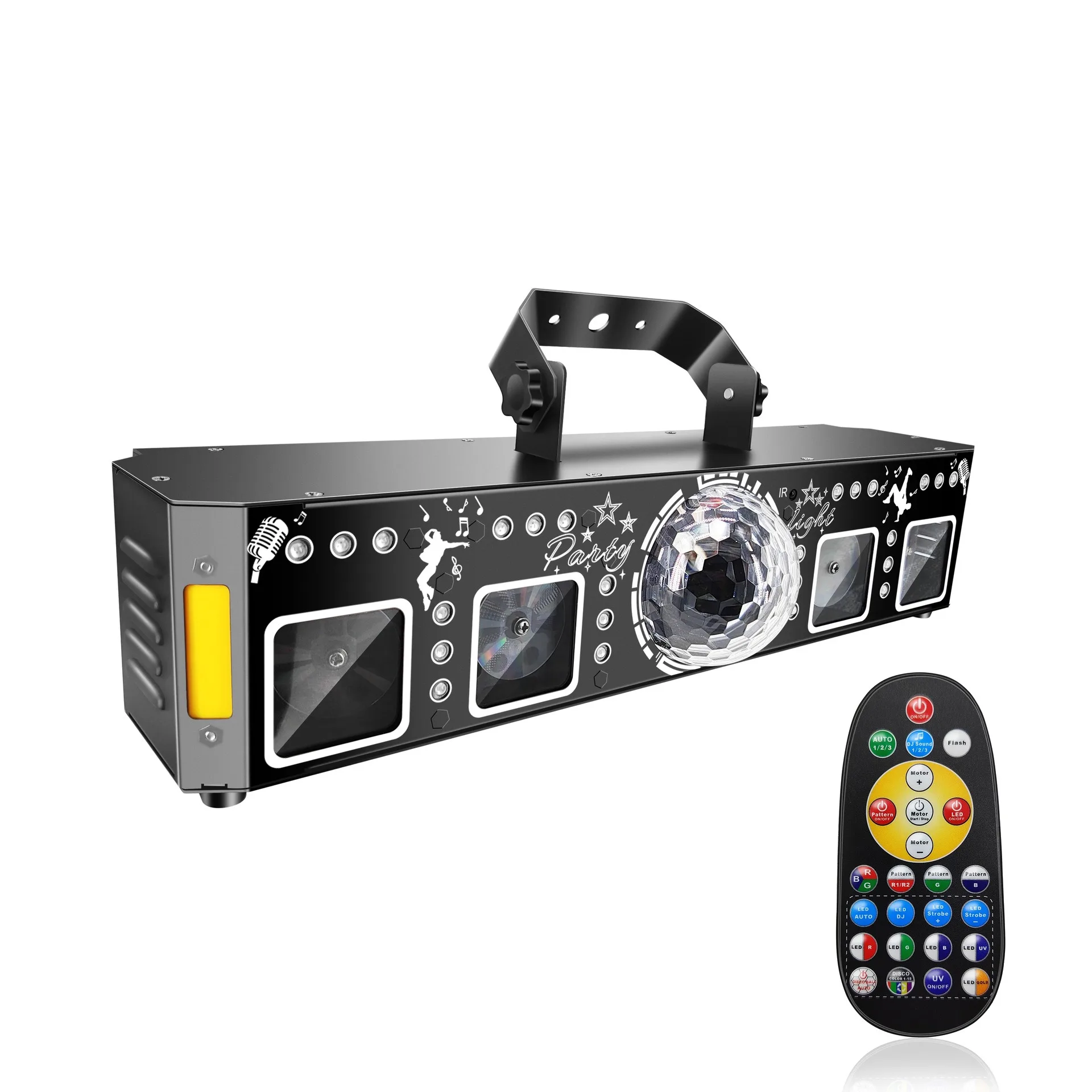 

65W Disco Party Light Remote DJ Laser Light RGB UV Magic Ball Laser Cube Animation Lazer Projector Stage Effect Light For Club
