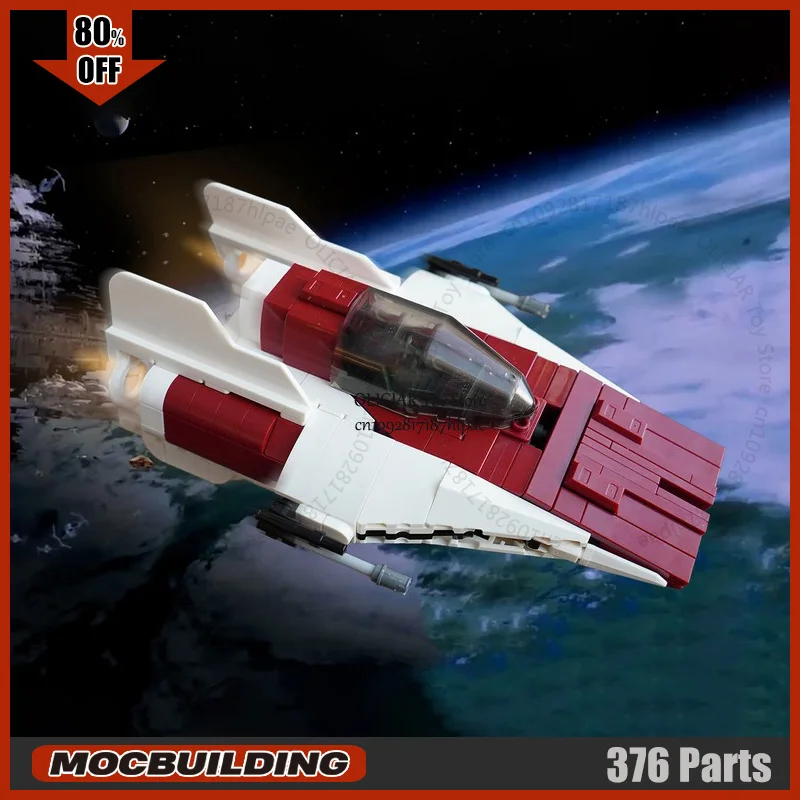 

Конструктор MOC «Космический корабль»: Модель звездолета Red Wing из фильма «Звездные войны», технологичные блоки, DIY-сборка, игрушки для демонстрации, подарки на день рождения