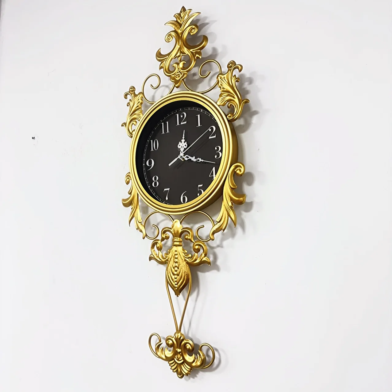 fashion retro hanging clock retro old lines living room bedroom study high value atmospheric wall clock hanging watch