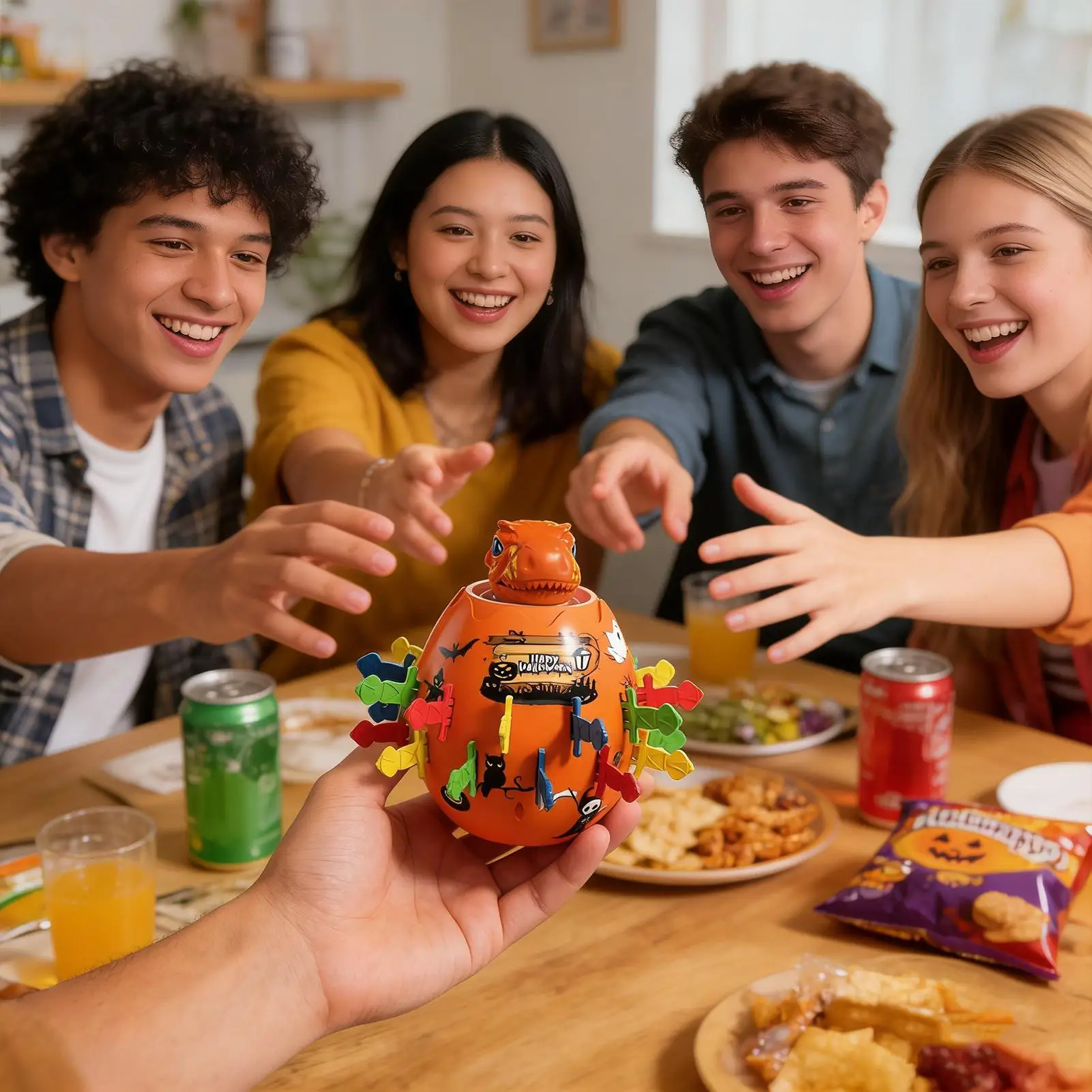 Gags Practical Joke Toys With 24 Cutter Interactive Joke Toys Multiplayer Savings Box Table Pranks For Family Kids Girls Boys