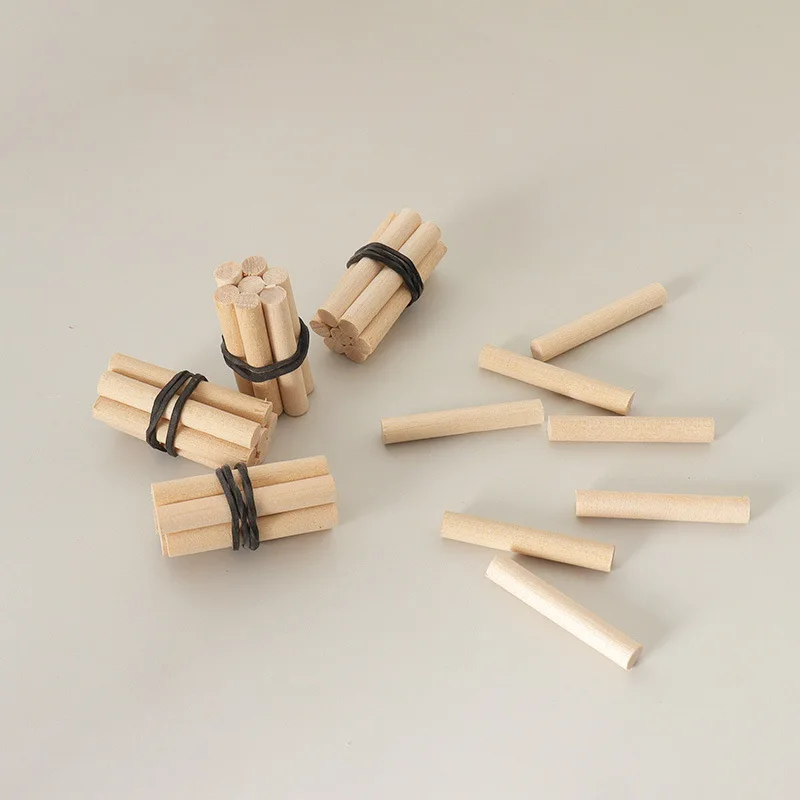1set Mini Brandhout Sticks Houten Model Poppenhuis Miniatuur Etalage Fotografie Set Props Handgemaakte DIY Home Decor Decoratie