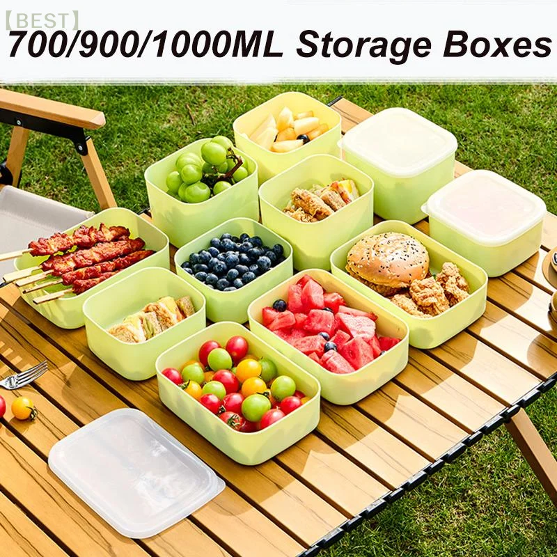 Crisper para pícnic al aire libre, 4 Uds., apto para microondas, refrigerador para queso, cebolla, jengibre, ajo, organizador de frutas