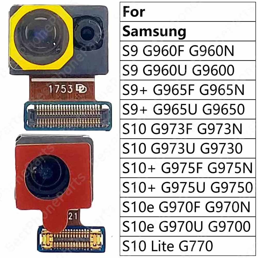 Front Selfie Camera For Samsung Galaxy S10+ S10e S9 Plus S9+ S10 Lite G960 G965 G970 G975 Frontal Camera Module Flex Spare Parts