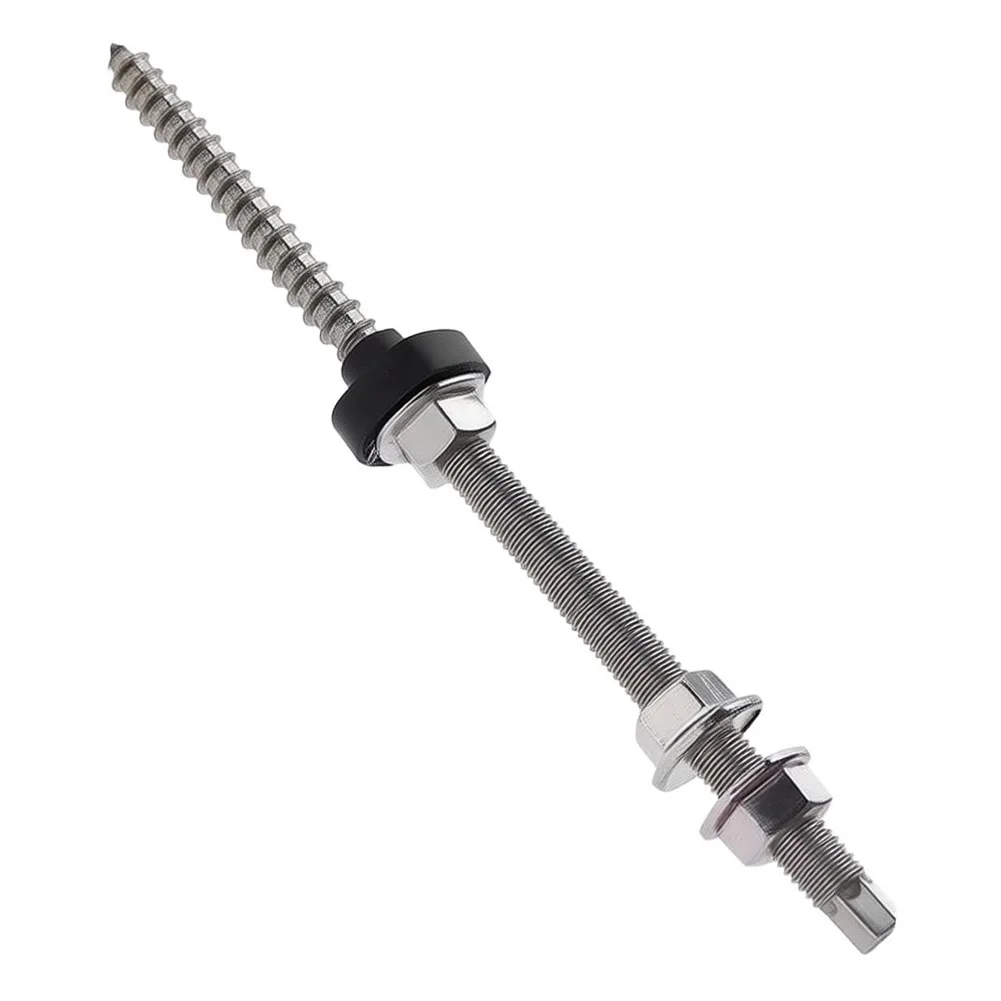 4pcs Double Headed Wooden Screws Stainless Steel Photovoltaic Brackets for Solar Panel Installation Roof Mounting