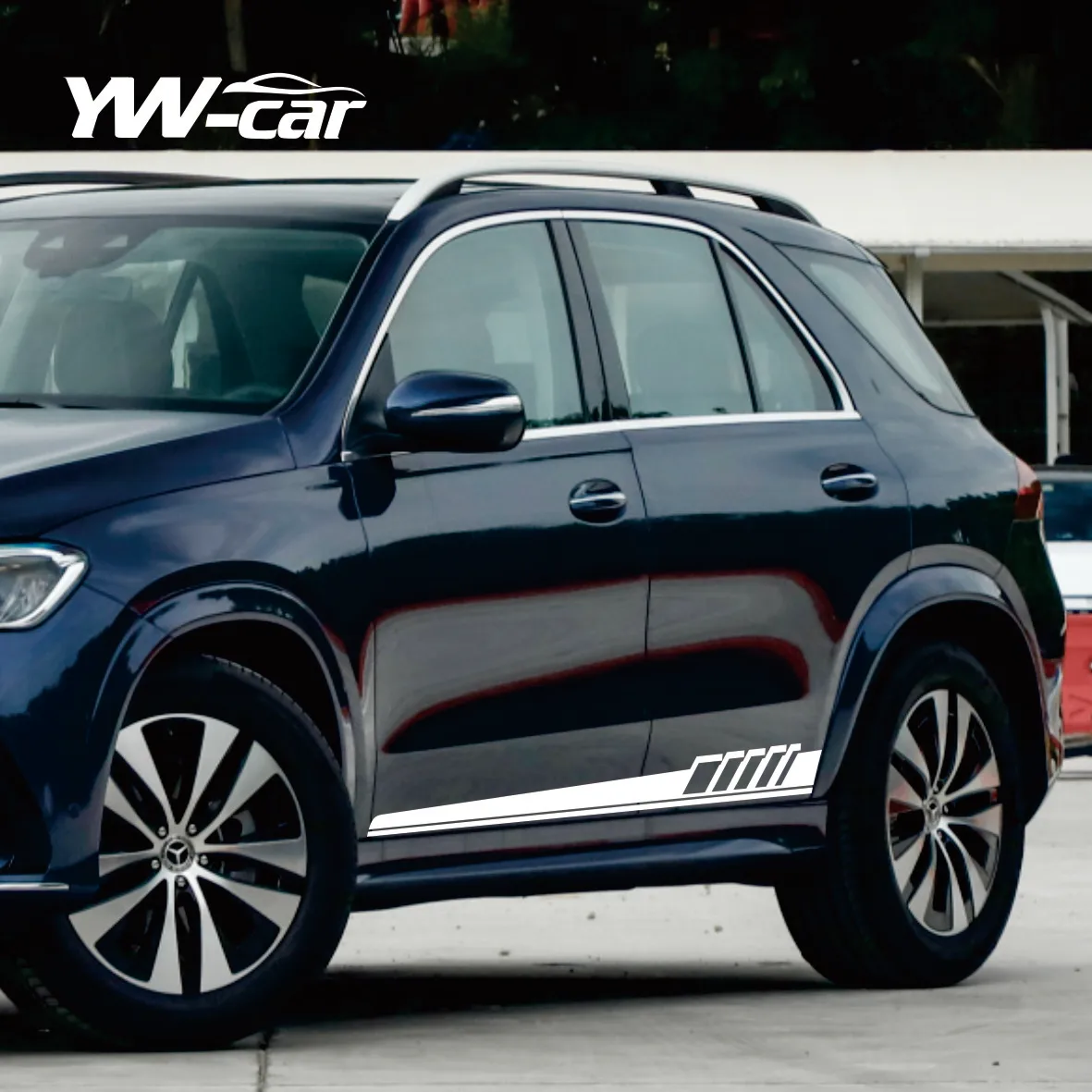

2Pcs Vinyl Body Stripes Decals for Mercedes Benz ML Class (W163/W164/W166, ML350 & ML63 AMG)