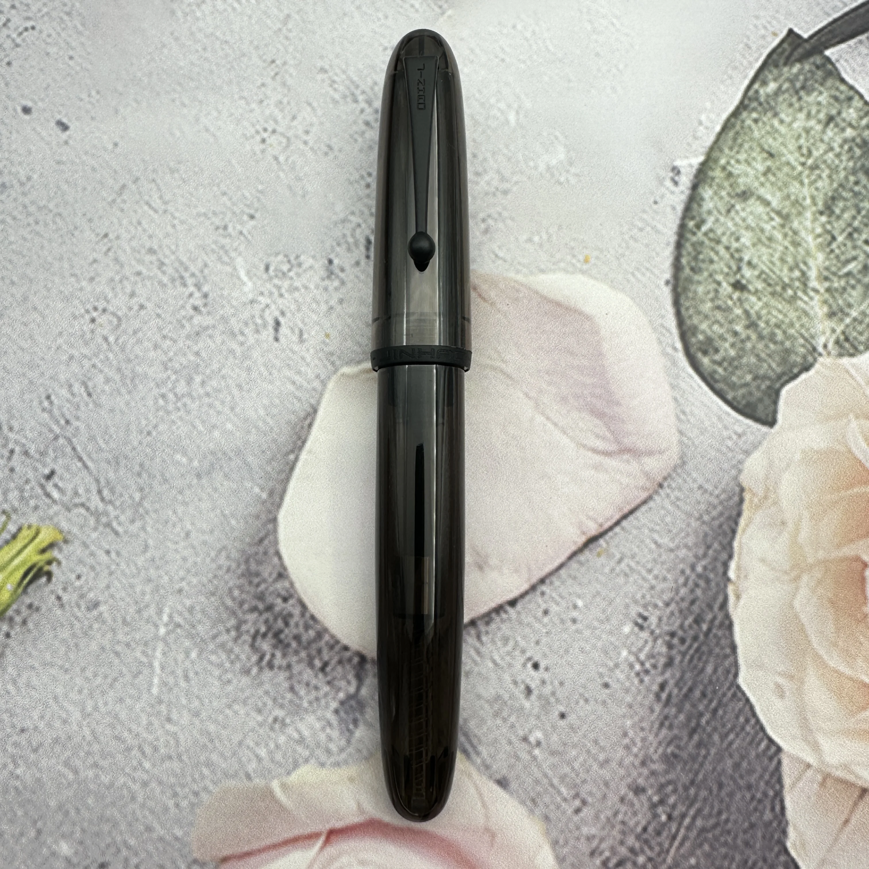 Jinhao 9019 Limited Transparent Black Fountain Pen #8 EF/F/M Nib Resin Big Size Office Writing Pen with Large Converter