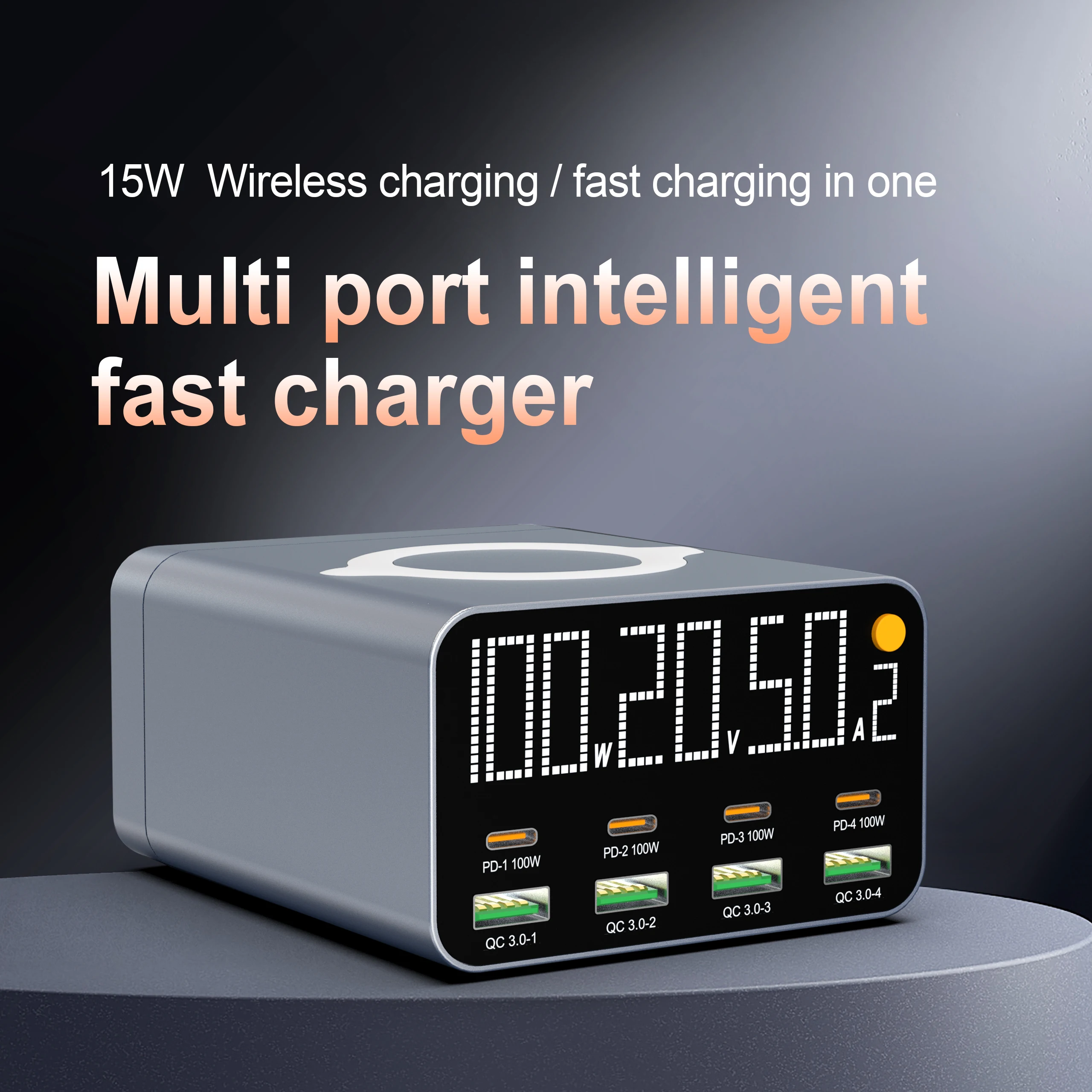 120w-8-port-usb-charger-station-wireless-charging-digital-display-qc30-pd30-quick-charge-for-iphone-xiaomi-fast-charging