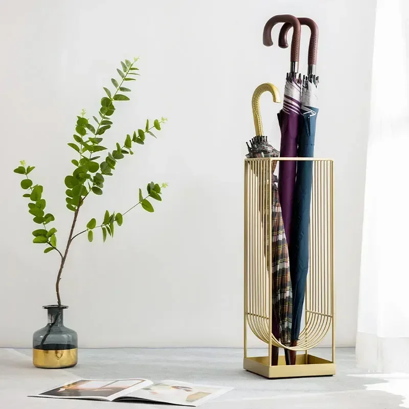 Light Luxury Minimalist Iron Umbrella Rack Hotel Lobby Umbrella Storage Bucket Office Umbrella Holder for Home New Arrivals