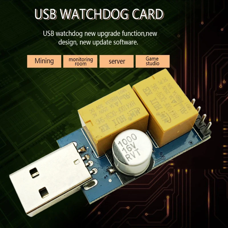 USB Watchdog Connector Computer Automatic Restart Blue Screen Game Server Bitcoin Miner Mining Antminer Watch Dog for PC Desktop