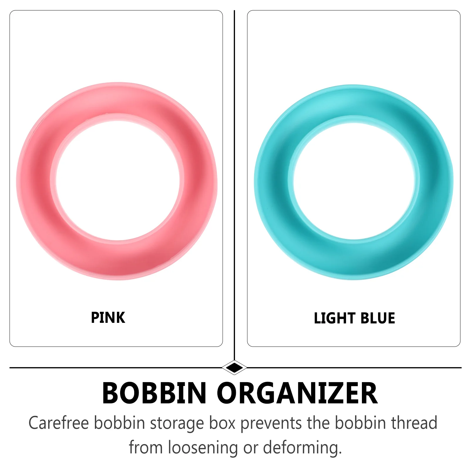 

2Pcs Bobbin Storage Box High Quality Portable Sewing Tool Organizer Prevents Loosening Easy to Carry Bobbin Holder