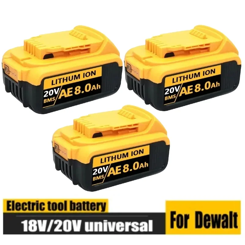 

20V 6Ah 18650 Lithium Battery for DeWalt power Tools DCB184 DCB200 rechargeable electric tool set 20v 6000mah Battery