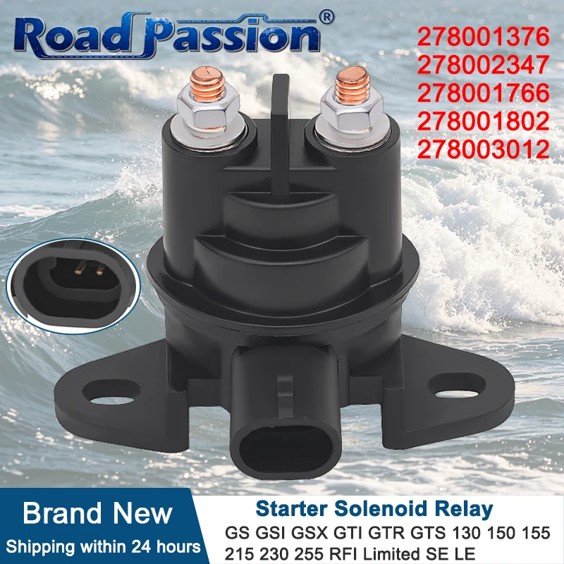 Starter Solenoid Relay For Sea-Doo 278001376 278002347 278001766 278001802 278003012 GS GSI GSX GTI GTR GTS 130 150 155 215 230