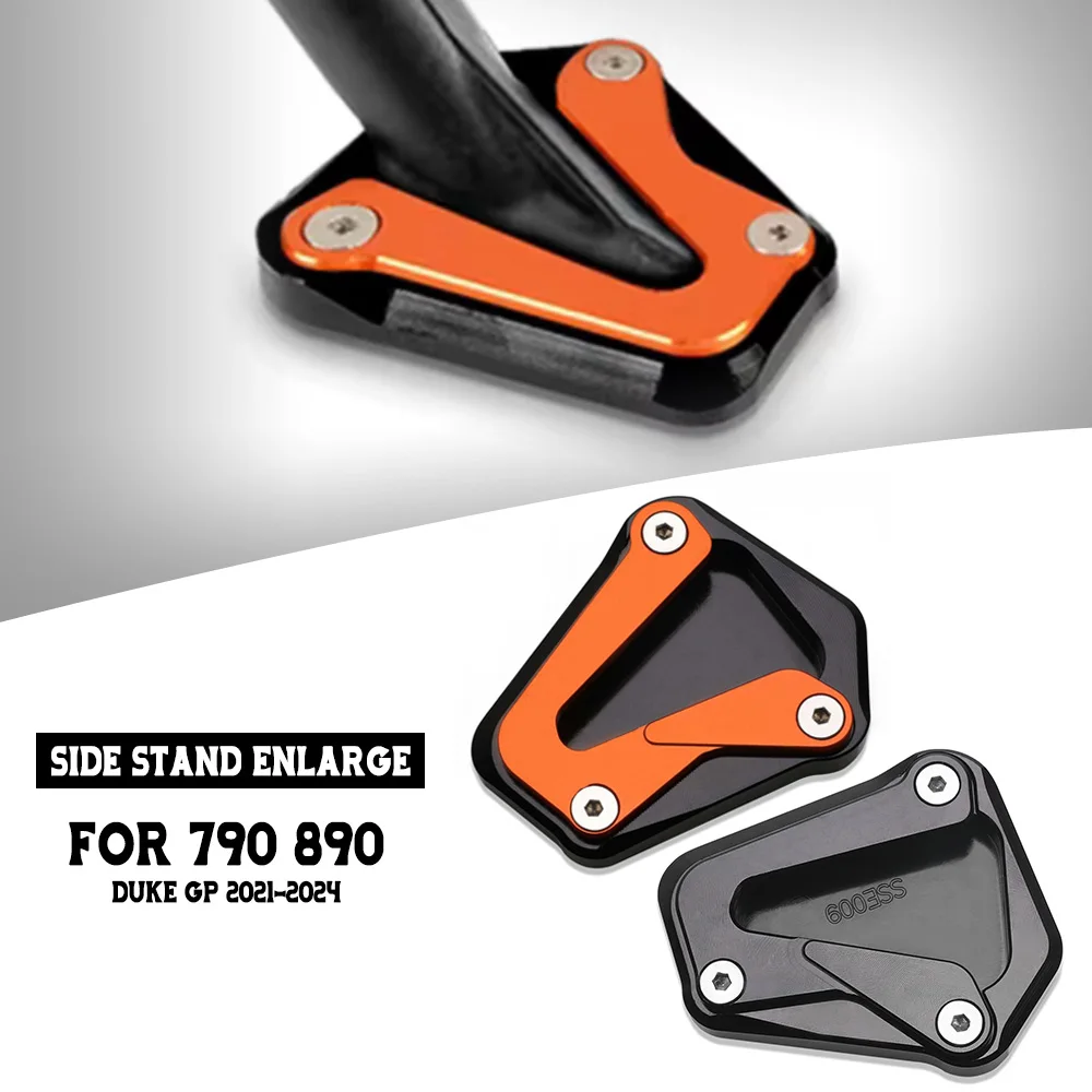 

For 790 890 Duke GP 2021-2024 Side Stand Foot Extension Kickstand Enlargement Pad Accessories 890 Duke 890Duke L/R 2020-2023