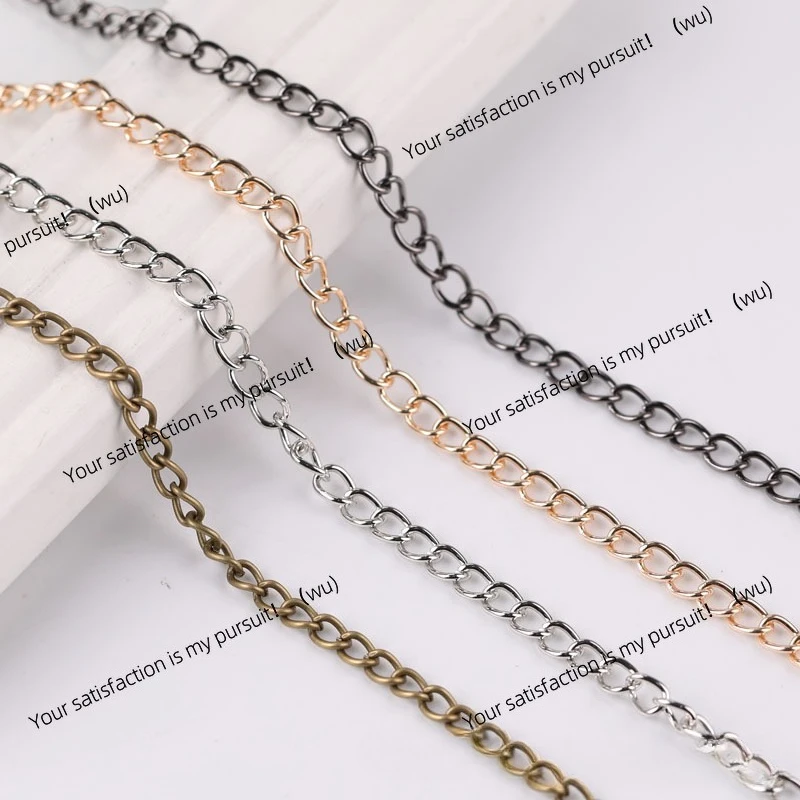 Material keychain lanyard. Iron chain fashion jewelry creative pendant