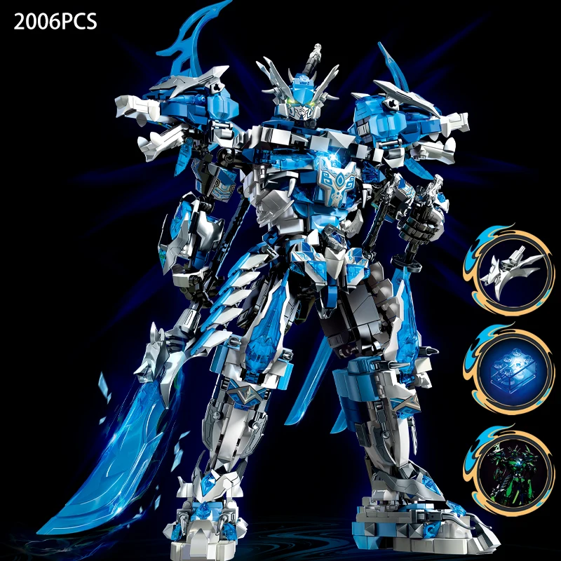 2025 nouveau Qinglong mech congelé montagne et mer Jing Guan Yu robot assemblage puzzle jouet attribut de glace