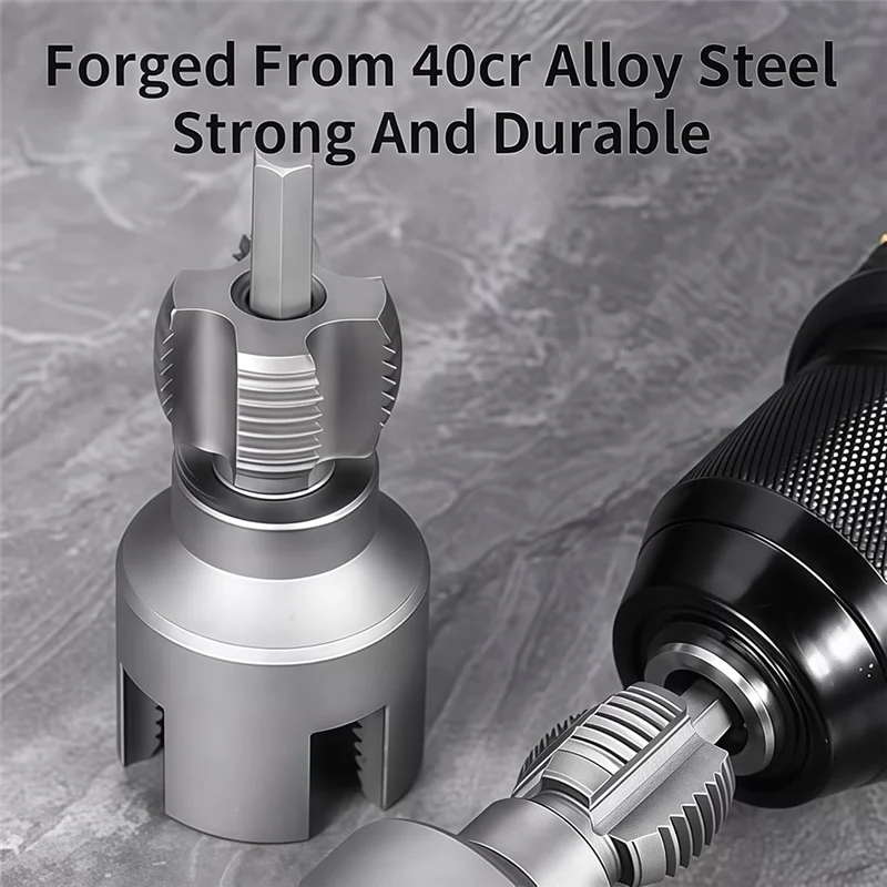 

ABCA-Integrated Internal & External Pipe Threading Tool, Electric Drill Compatible Pvc Pipe Threader Kit