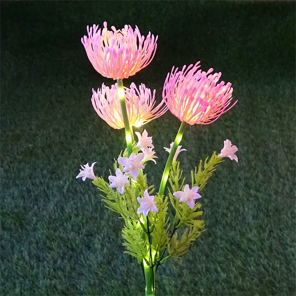 

Outdoor Patio LED Solar Lawn Lamp Fairy Eternal Flower Garden Simulation Flower Ground Lights Wedding Holiday Home Decoration