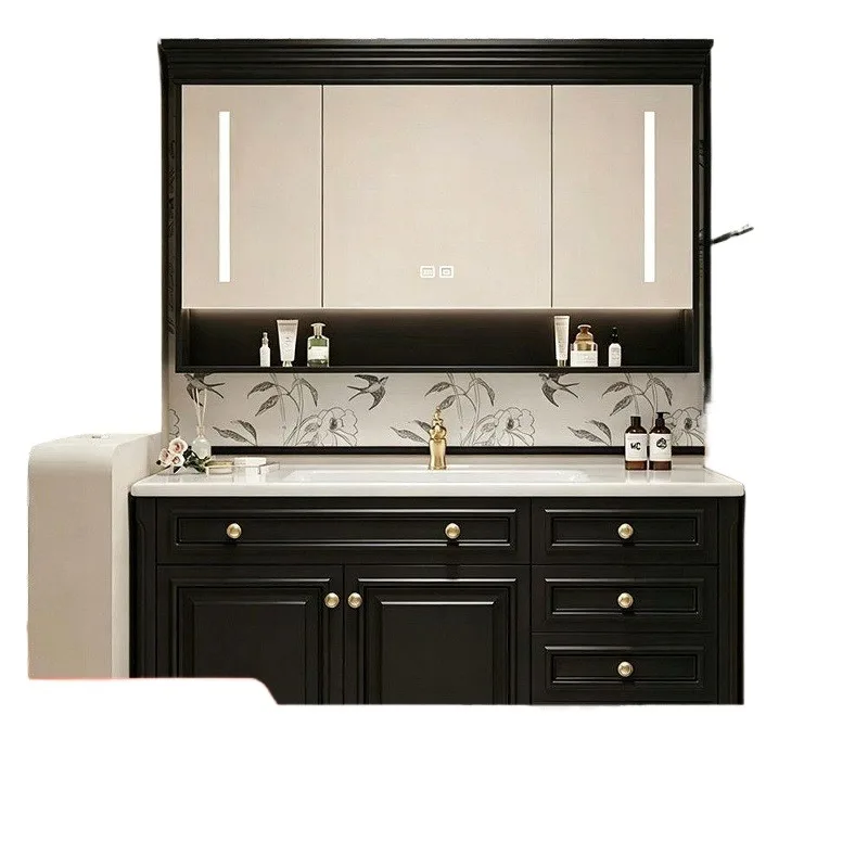 Toilet American bathroom cabinet oak, washbasin combination, washbasin bathroom floor-to-ceiling c