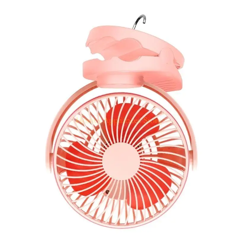 D0AB MINI مشبك مشبك مروحة متعددة USB مروحة 4 سرعات قابلة للتعديل لمكتب المنزل